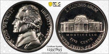 1940 5C Reverse of 1940 PR65CAM