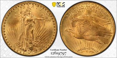 1913-D $20 MS65+