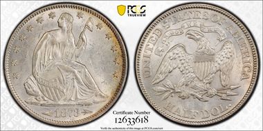 1873 50C Arrows MPD FS-1301 MS63