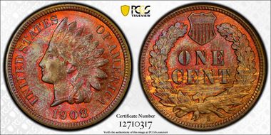 1908-S/S 1C RPM FS-501, Snow-1 MS64RB