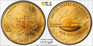 2002-W $5 Salt Lake City MS70