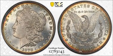 1878 7/8TF $1 Strong, VAM 40, 7/5 MS65