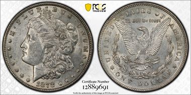1878 7TF $1 VAM 198 AU55