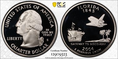 2004-S 25C Florida Silver PR70DCAM