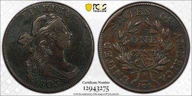 1803 1C S-246, Sm Date, Sm Frac XF40BN