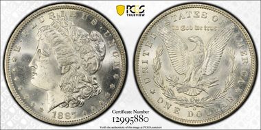 1887-O $1 VAM 2, Double 1, Triple 7 MS63