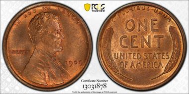 1909 1C Lincoln MS66RB