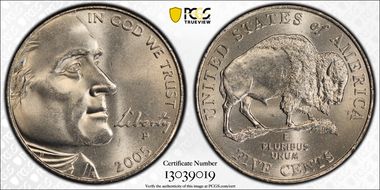 2005-P 5C Bison MS66
