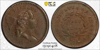 1794 1/2C C-9 XF45+ BN