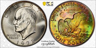 1972-S $1 Silver MS64