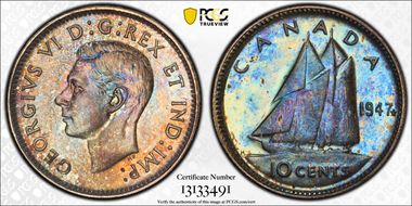 1947 10C Maple Leaf SP64