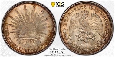 1908-Mo GV Peso KM-409.2 MS65