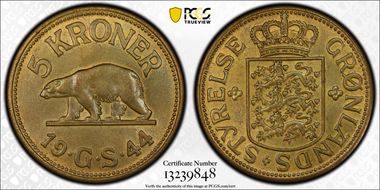 1944 5 Kr MS65