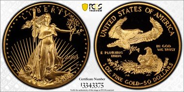 2001-W $50 Gold Eagle PR70DCAM