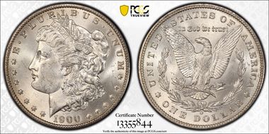 1900-O $1 VAM 15, Doubled Stars MS64