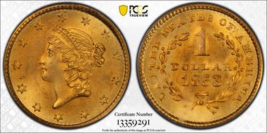1853 G$1 MS65