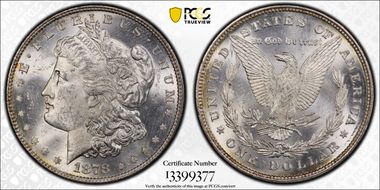 1878 8TF $1 VAM 3, Spiked Eye MS63