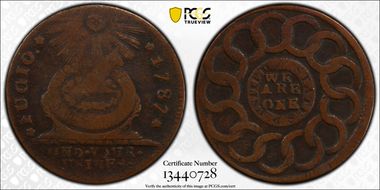 1787 Fugio 1C Newman 10-G, 1 Over Horiz. 1 F15BN