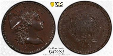 1794 1C S-64 No Fraction Bar MS65BN