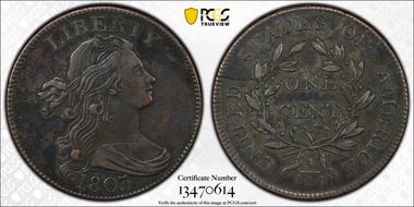 1803 1C S-264, Lg Date, Sm Frac VF20BN