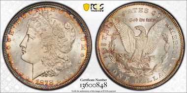 1878-CC $1 VAM 11, Lines in Wing MS63