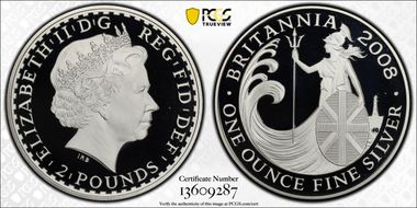 2008 £2 S-BF12 Britannia Ag PR69DCAM