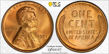 1951 1C MS66RD
