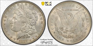 1878 7TF $1 VAM 198 AU58