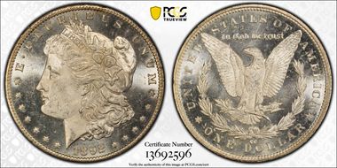 1892-CC $1 MS62PL