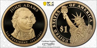 2007-S $1 John Adams PR70DCAM