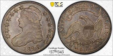 1826 50C O-101a AU53