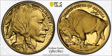 2007-W $50 American Buffalo First Strike .9999 Fine Gold PR70DCAM