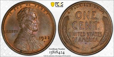 1922-D 1C MS65BN