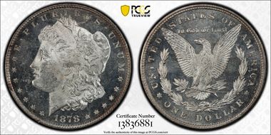 1878 8TF $1 VAM 2 Lines in LIB MS62DMPL