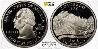 2006-S 25C Colorado Silver PR70DCAM