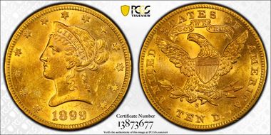 1899-S $10 MS61