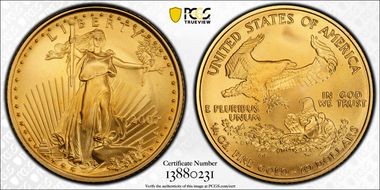 2007-W $10 Burnished Gold Eagle First Strike SP70