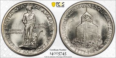 1925 50C Lexington MS65