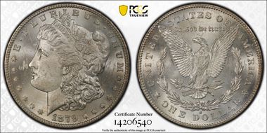 1879-S $1 VAM 39, Rev. of 1878 MS64