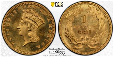 1884 G$1 MS68+