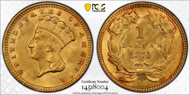 1874 G$1 MS63