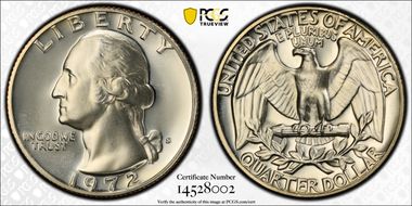 1972-S 25C PR69DCAM