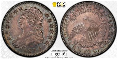 1817/3 50C Overton 101a AU53