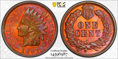 1897 1C MS64RB