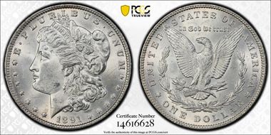 1891 $1 MS62