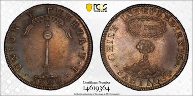 1822-FI Peso Santiago KM-82.2 MS63