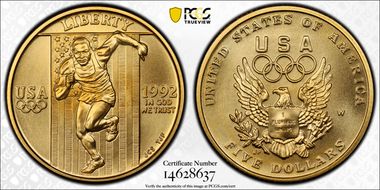 1992-W $5 Olympic MS70
