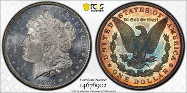 1878 7TF $1 Reverse of 1879 MS63PL