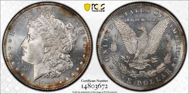 1878 7TF $1 Reverse of 1878 MS64PL