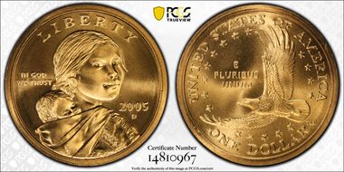 2005-D SAC$1 Satin Finish SP69